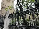 Gates, railings and gate piers to New Palace Yard, Houses of Parliament