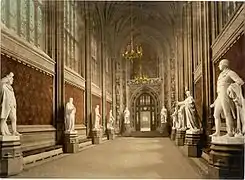 Arches in St. Stevens Hall, Palace of Westminster, City of Westminster, London (2007)