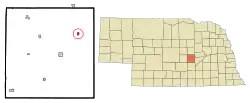 Location of Cushing, Nebraska