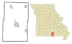 Location of Brandsville, Missouri