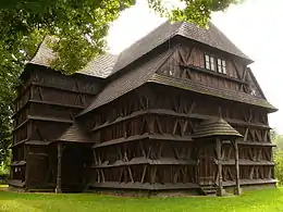 Large wooden church in Hronsek