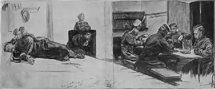 A Guard-Room at Aldershot (1870)