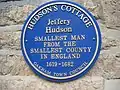 Plaque on Jeffery Hudson's Cottage