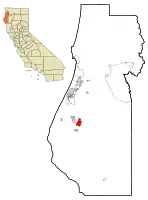 Location in Humboldt County and the state of California