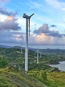 Hurricane Maria damaged wind turbines at Punta Lima