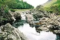 River flowing through rocks