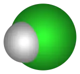 3D model of hydrogen chloride