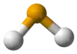 Ball-and-stick model of hydrogen selenide molecule