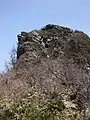 A rock on the route to the top of Mount Hyōno from northMount Tanigawa from south