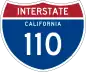 Interstate 110 and State Route 110 marker