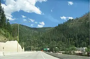 Interstate 90 in Wallace, Idaho