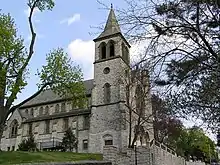 Immaculate Conception Church at the top of the hill