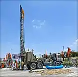 Counter-tunnel driller mounted on a Tatra truck.