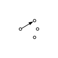 Rotary switch, 1P3T,break-before-make, nonshorting style