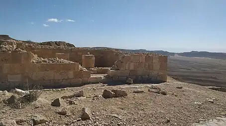 The remnants of Mezad Mahmal on the Incense Route between Petra and Avdat.