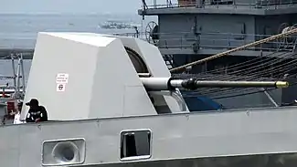 76 mm SRGM built by FGK Kanpur is onboard the INS Vikrant and all the new vessels of the Indian Navy, its ammunition is manufactured at OFK Jabalpur