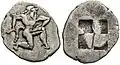 Archaic coin of Thasos, circa 500-463 BC.