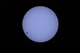 Venus transit, seen from the International Space Station.