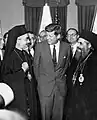 Archbishop Iakovos, Patriarch Benedict of Jerusalem and President Kennedy