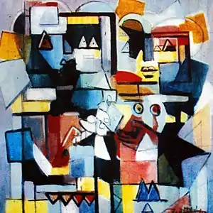 Kodra, The date, 1987 oil on canvas, 80x100 cm