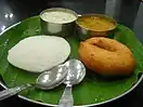 Idli and plain vada