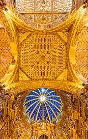 Inside view of the church domes.