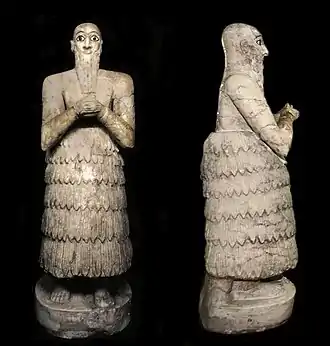 Statue of Iku-Shamagan king of Mari, c.2500 BC. National Museum of Damascus