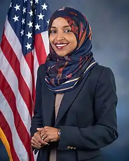 Ilhan Omar, official portrait, 116th Congress.jpg