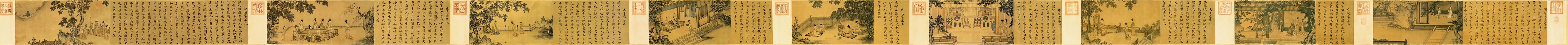 Illustrations of the Ladies' Classic of Filial Piety (detail), Song dynasty, depicting the section "Serving One's Parents-in-Law".Mann & Cheng 2001, p. 46.