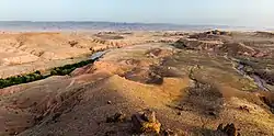 View from the Imiter Oasis. The locales of Ait Sedrate Sahl El Gharbia and Zaouiet Sidi Abdelmalek can be seen in the distance