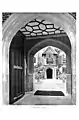 Giffords Hall courtyard and porch through the gatehouse