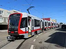 An inbound N Judah train at 48th Avenue in 2019