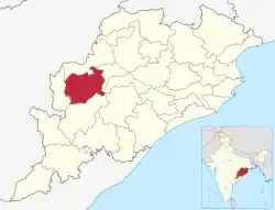 Location in Odisha, India