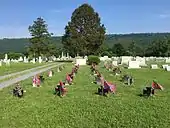 Unknown Confederate graves, decorated for Confederate Memorial Day