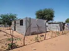 House made from sheets of corrugated metal