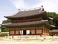 Injeongjeon Hall, the throne hall of Changdeokgung Palace, a UNESCO World Heritage Site.