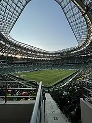 View of the pitch from the stadium's southeastern corner.