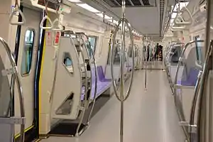 Interior of a Commuter train