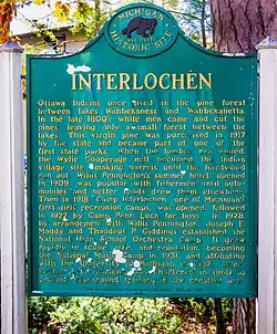 Interlochen Historical Marker