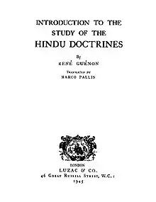 Introduction to the Study of the Hindu Doctrines