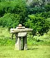 Inuksuk marking Canada's building site at Auroville, Tamil Nadu, India