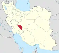 Location of Chaharmahal and Bakhtiari province in Iran