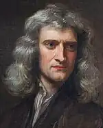 Portrait of Isaac Newton by James Thronill, after Sir Godfrey Kneller