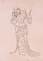 Sketch of Chousama, understood not to be in Kakzaki Hakyōs own hand