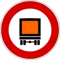 No vehicles carrying dangerous goods