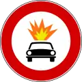 No vehicles carrying explosives or flammable goods