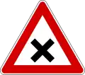 Crossroads with right-of-way from the right(formerly used )