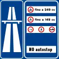 Expressway ahead with a summary of transit restrictions