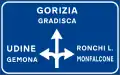 Directions on a main highway(formerly used )