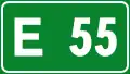 European road number sign(formerly used )